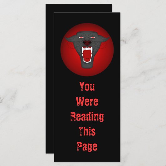Black Panther Bookmark Template (Front/Back)