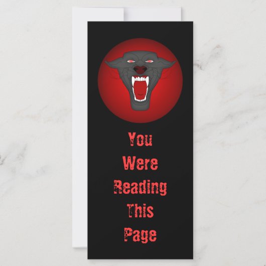 Black Panther Bookmark Template (Front)