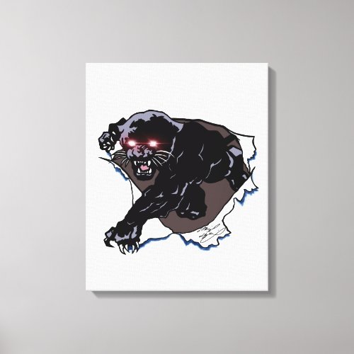 Black Panther breaking out Canvas Print