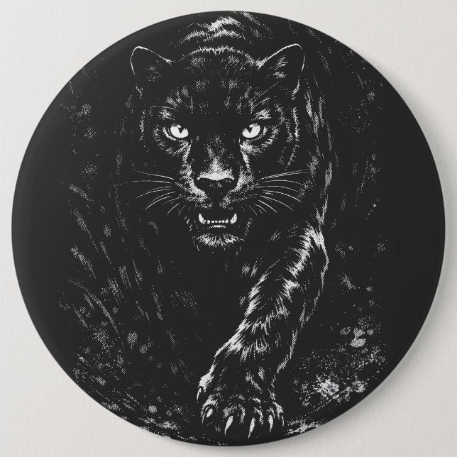 Black Panther — by BurnsInHell Button (Front)