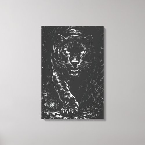 Black Panther — by BurnsInHell Canvas Print
