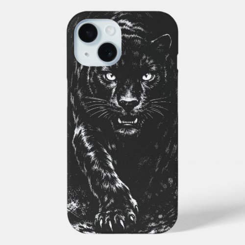 Black Panther — by BurnsInHell iPhone 15 Case