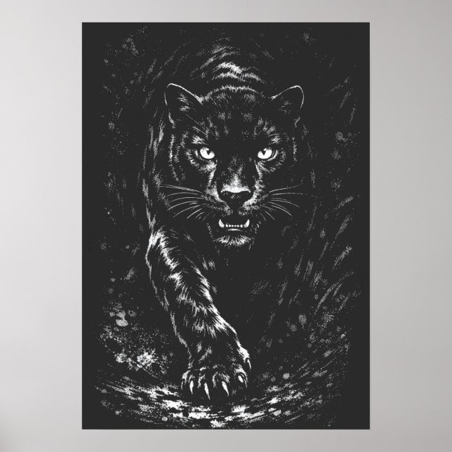 Black Panther — by BurnsInHell Poster (Front)