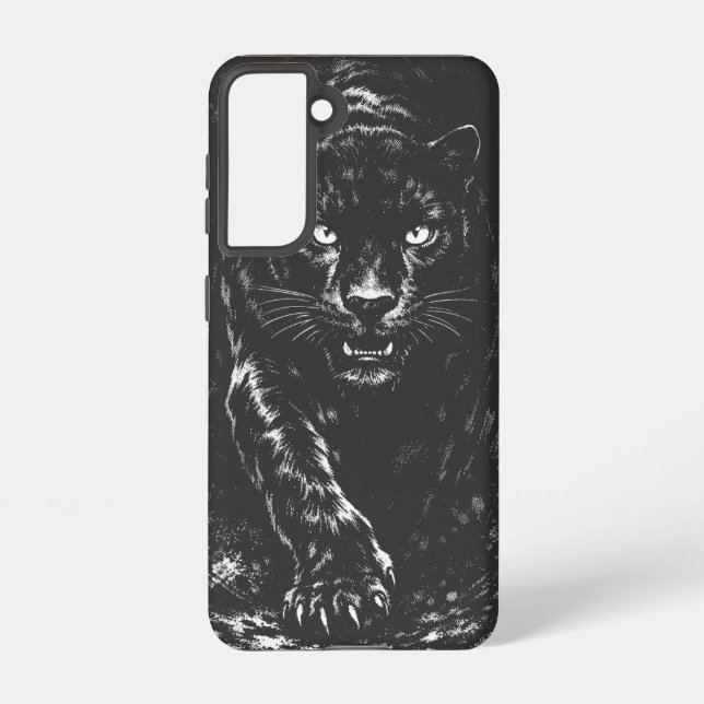 Black Panther — by BurnsInHell Samsung Galaxy Case (Back)