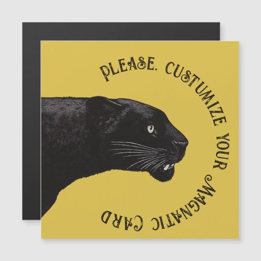 Black Panther by Toshi Yoshida Magnatic Card (Front/Back)