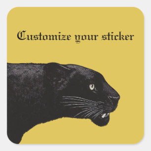 Black Panther by Toshi Yoshida Square Sticker