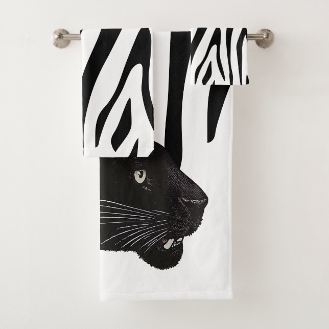 Black Panther by Toshi Yoshida Towel (Insitu)