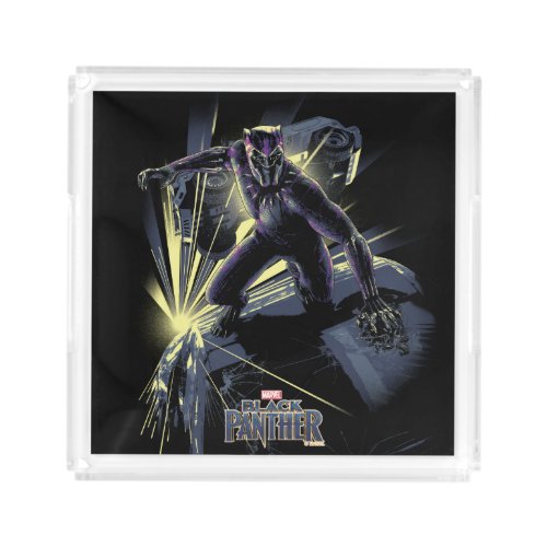 Black Panther  Car Chase Graphic Acrylic Tray