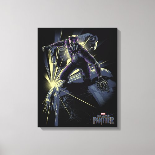 Black Panther  Car Chase Graphic Canvas Print