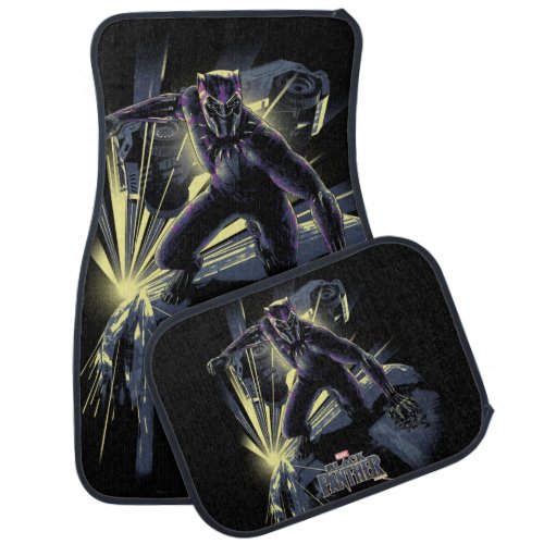 Black Panther  Car Chase Graphic Car Mat