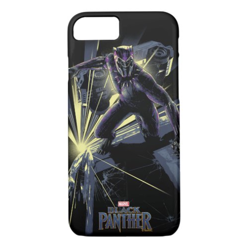 Black Panther  Car Chase Graphic iPhone 87 Case