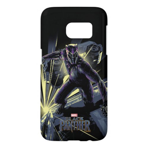 Black Panther  Car Chase Graphic Samsung Galaxy S7 Case