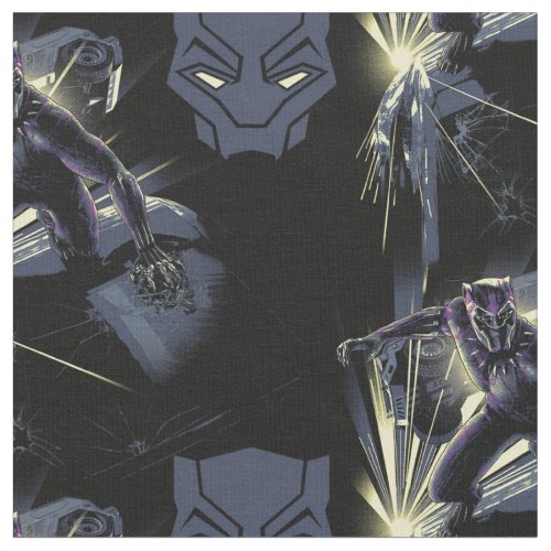 Black Panther  Car Chase Graphic Fabric