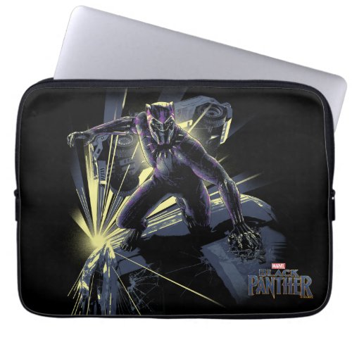 Black Panther  Car Chase Graphic Laptop Sleeve