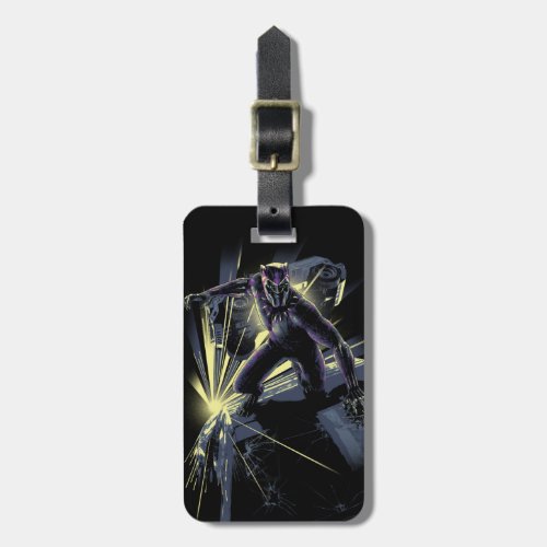 Black Panther  Car Chase Graphic Luggage Tag