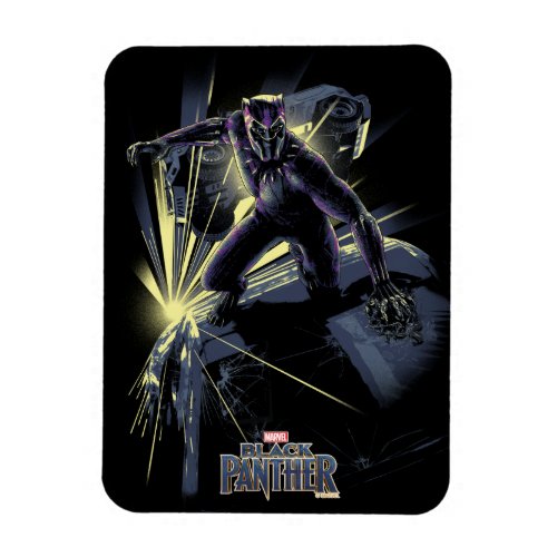 Black Panther  Car Chase Graphic Magnet