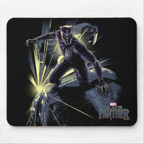 Black Panther  Car Chase Graphic Mouse Pad