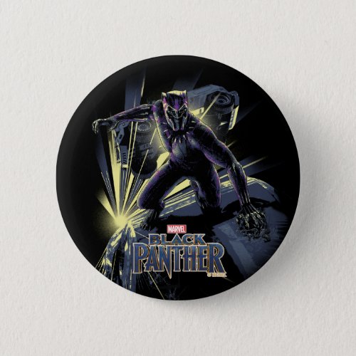 Black Panther  Car Chase Graphic Pinback Button