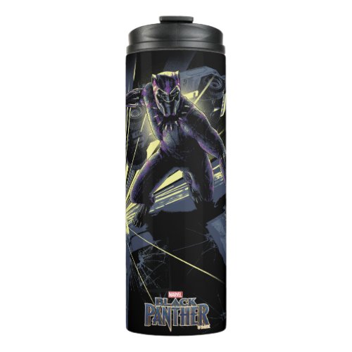 Black Panther  Car Chase Graphic Thermal Tumbler