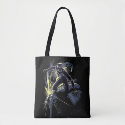 Black Panther  Car Chase Graphic Tote Bag