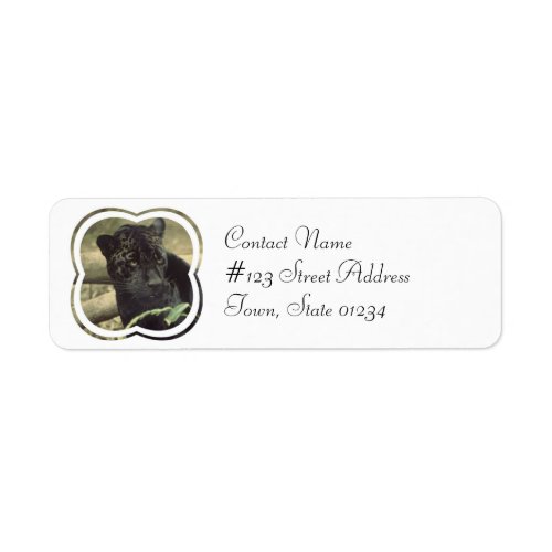 Black Panther Cat Mailing Label