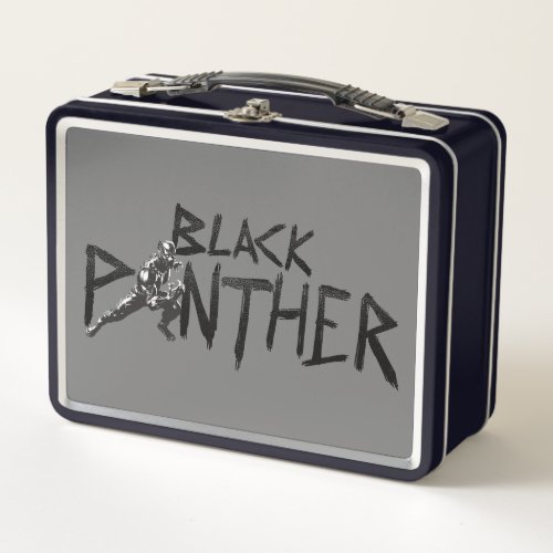 Black Panther Character Art Name Metal Lunch Box