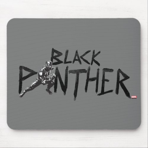 Black Panther Character Art Name Mouse Pad