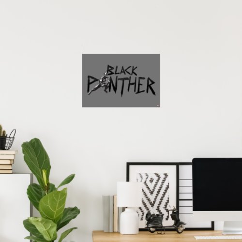 Black Panther Character Art Name Poster