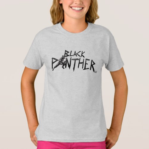 Black Panther Character Art Name T_Shirt