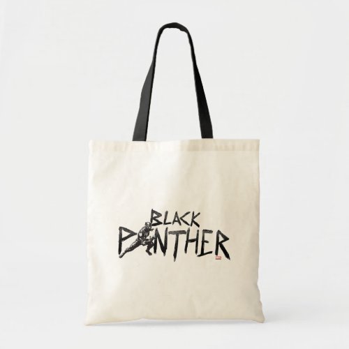 Black Panther Character Art Name Tote Bag
