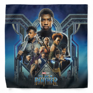 Black Panther   Characters Over Wakanda Bandana