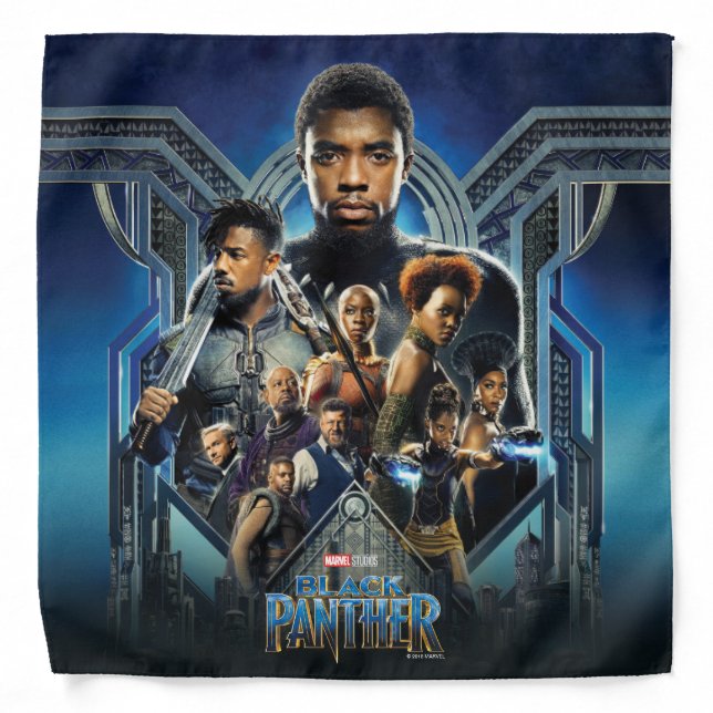 Black Panther | Characters Over Wakanda Bandana (Front)