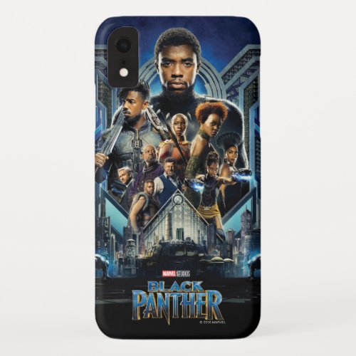 Black Panther  Characters Over Wakanda iPhone XR Case