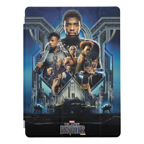 Black Panther  Characters Over Wakanda iPad Pro Cover