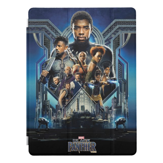 Black Panther | Characters Over Wakanda iPad Pro Cover (Front)