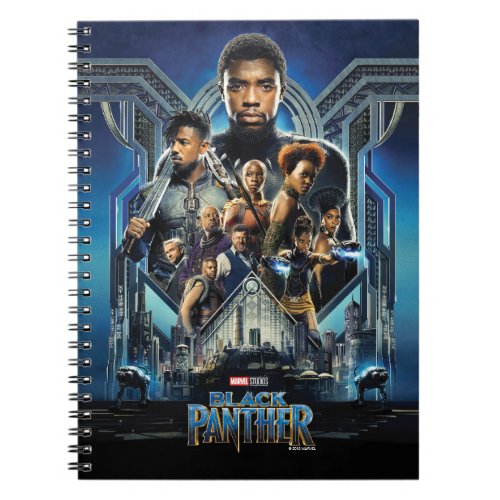 Black Panther  Characters Over Wakanda Notebook