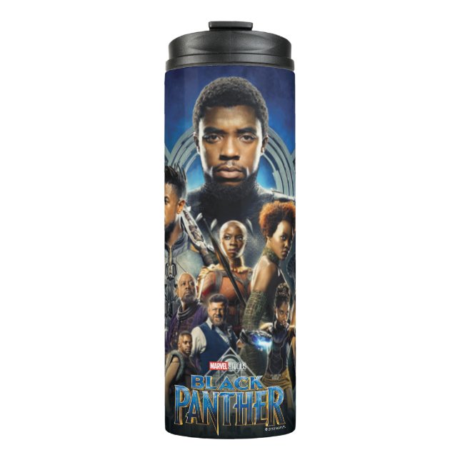 Black Panther | Characters Over Wakanda Thermal Tumbler (Front)