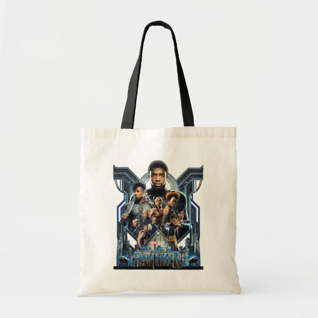 Black Panther | Characters Over Wakanda Tote Bag (Front)