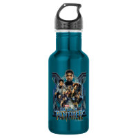 Black Panther | Characters Over Wakanda Water Bottle