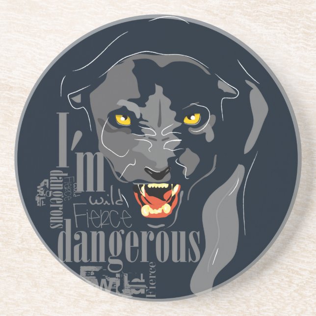 Black panther coaster (Front)