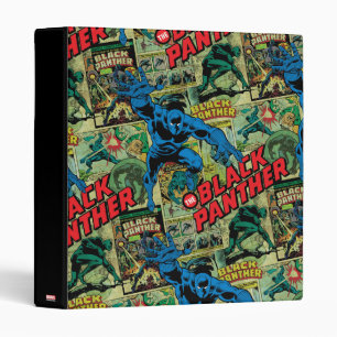 Black Panther Comic Book Pattern 3 Ring Binder