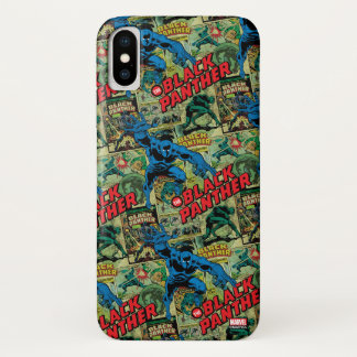 Black Panther Comic Book Pattern iPhone X Case