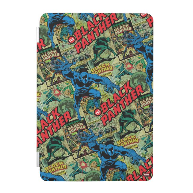 Black Panther Comic Book Pattern iPad Mini Cover (Front)
