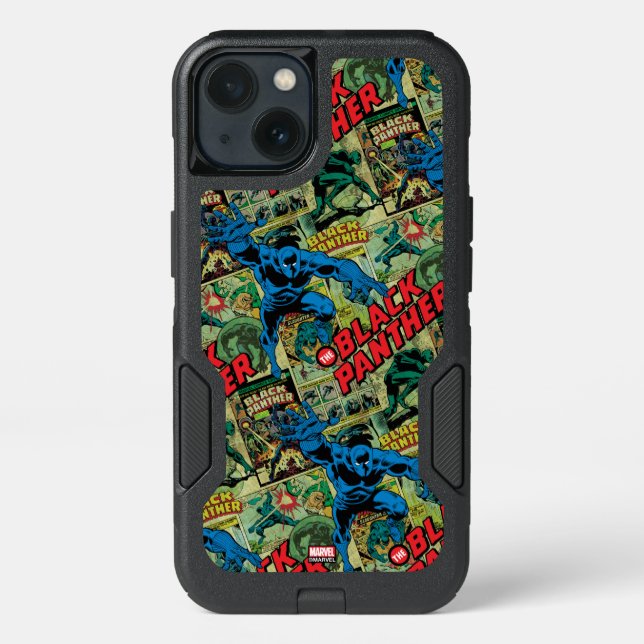 Black Panther Comic Book Pattern Otterbox iPhone Case (Back)