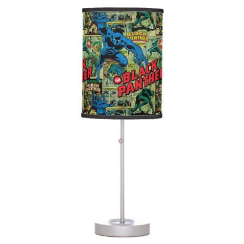Black Panther Comic Book Pattern Table Lamp