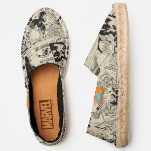 Black Panther Comic Panel Pattern Espadrilles