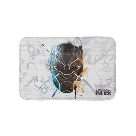Black Panther Dual Panthers Street Art Bathroom Mat