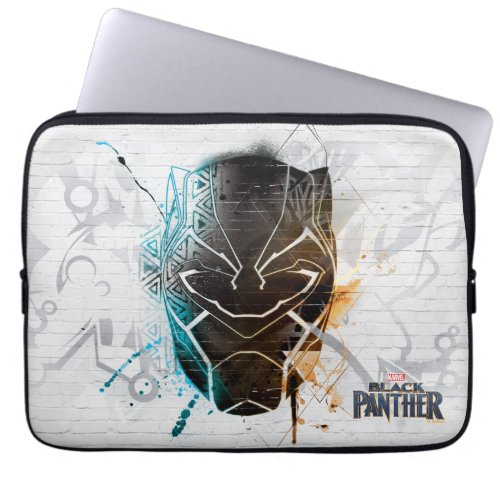 Black Panther  Dual Panthers Street Art Laptop Sleeve