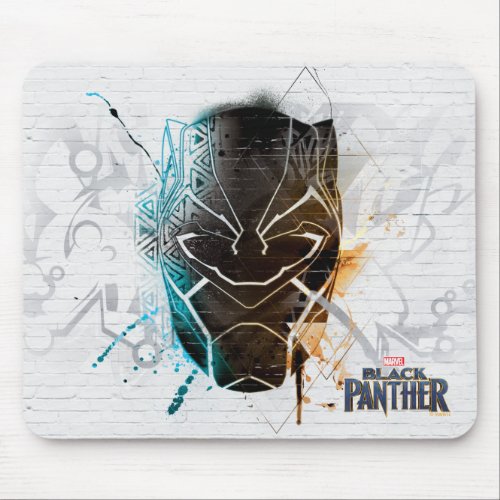 Black Panther  Dual Panthers Street Art Mouse Pad