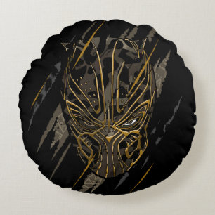 Black Panther   Erik Killmonger Claw Marks Round Pillow